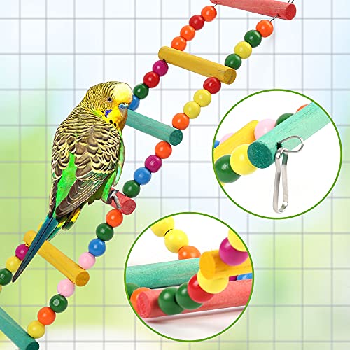 Primepets Bird Parakeet Toys, Bird Cage Swing Toys, 13 Pack, Colorful Hanging Bell Hammock Climbing Ladder Toys For Cockatiel, Conure, Finches, Mynah, Love Birds #TOP3