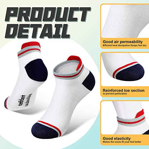 Lasnten 25 Pack Men's Athletic Socks Bulk Low Cut Casual Running Socks Men Work Short Sock Breathable For Sport Father Gift (Classic Color, 9-11) #TOP1