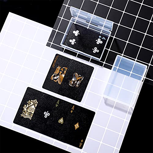 Jetec 3 Pieces Playing Card Case Clear Playing Card Boxes Holder Plastic Storage Box Card Holder Card Deck Case For Bank Card, Business Card, Game Card #TOP3