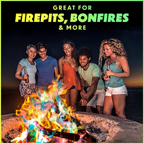 Magical Flames Ultimate Fire Color Changing Packets Fire Pit - Pack Of 12 Colorful Fire Packs - Campfire And Fire Pit Accessories For Outside - Magic Colored Flame For Camping, Bonfire, Outdoors #TOP6