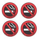 TOMALL 4 Pcs No Smoking Silicone Sign Stickers for Car Self Adhesive Car Window Caution Sign Decal for Taxis Car Window Door Car No Smoking Sticker Decoration