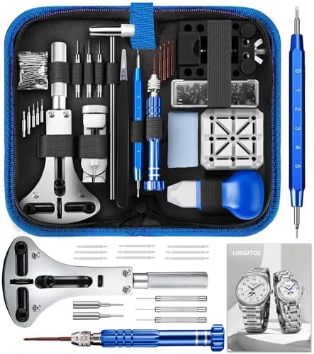 Uhrenwerkzeug Uhrmacherwerkzeug Uhr Reparatur Set: 149-tlg Reparaturset | Uhren Batteriewechsel, Uhrenarmband Kürzen Werkzeug, Armband Entferner, Uhrenöffner, Federstegwerkzeug, Sc