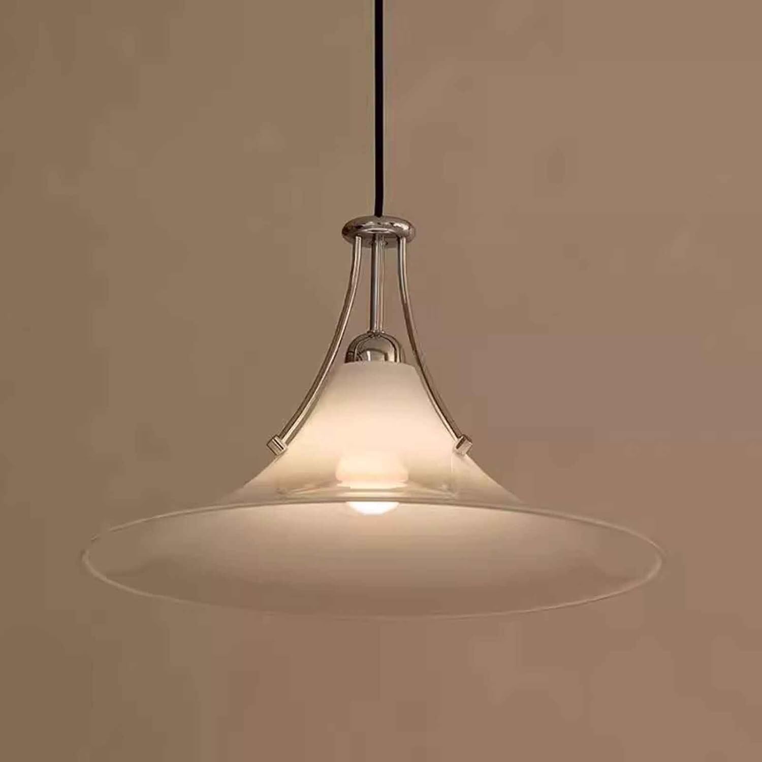 HYJAUSXB Simple Creative Industrial Glass Chandelier,E27 Base Hanging Light,Modern Nordic Pendant Light,Indoor Adjustable Height Ceiling Light Fixture for Kitchen Island Dining Room Bedroom Hall