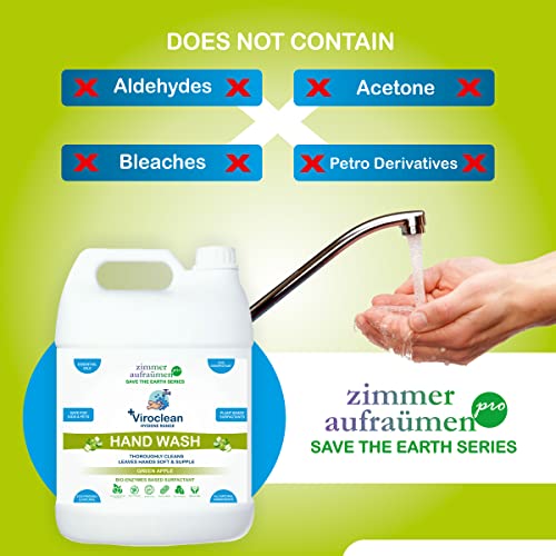 Image of Zimmer Aufraumen Pro Hand Wash Green Apple 5Lit. Bio Enzymes Based Surfactan