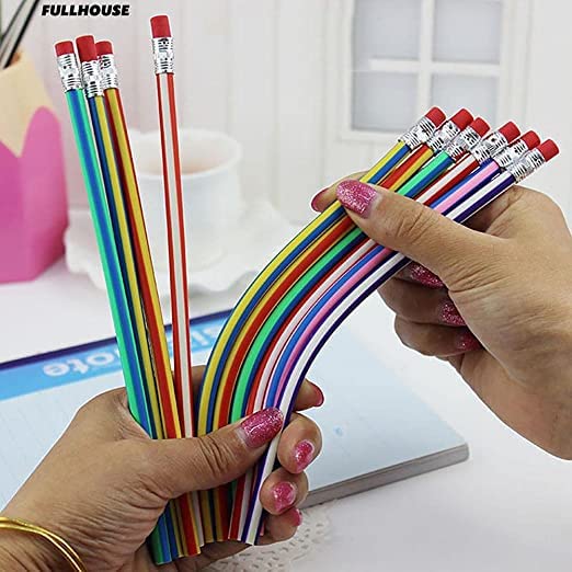 AMZING Flexible Magic Bendy Pencil (Set of 10) with Eraser on Top as Childrens Day/Christmas/Birthday Return Gift to Kids of All Age Group (B0BHQJ7MC2) Amazon Price History, Amazon Price Tracker