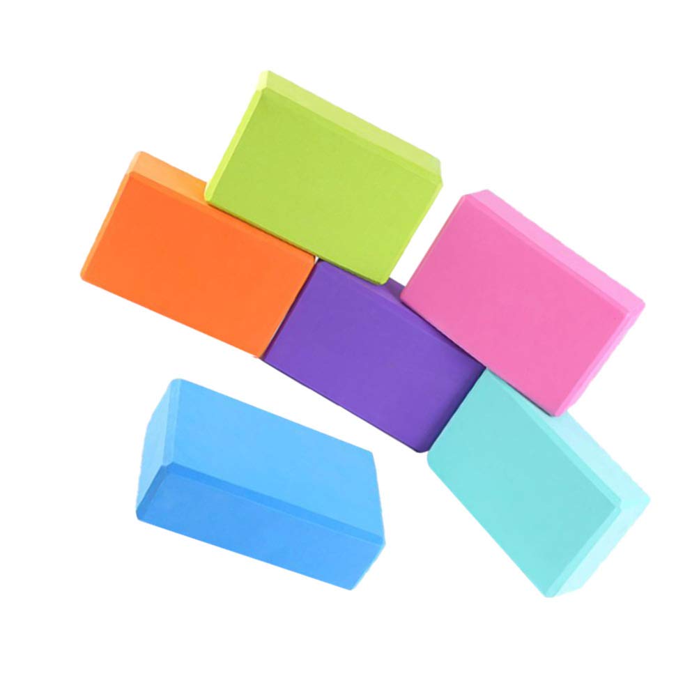 BESPORTBLE 6 Pcs Bloc de Yoga Eva Bloc de Mousse Pilates Bloc Sports Exercice Fitness Gym Entraînement Étirement Aide Corps Fitness Couleur Aléatoire