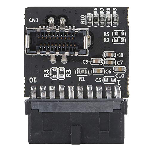 USB 3.0 - Prise de Type E avec convertisseur d'en-tête de Carte mère à Puce, Adaptateur d'extension de Montage sur Panneau d'en-tête de Carte mère de Type E avec Port USB 3.1 à Part entière Cover