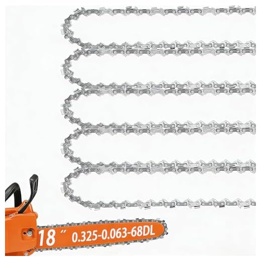 5 Pack 18 Inch Chainsaw Chain .325" Pitch .063'' Gauge 68 Drive Links Fit Stihl MS250 MS251 MS210 MS230 26RS68, V68, L68 and More.