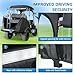 CartClan Club Car Precedent Enclosure, Golf Cart Enclosure Suitable for 4 Passengers Club Car Precedent Model, 600D Waterproof Heavy Duty Rain Cover with 4-Sided Clear PVC Windows & Zippered Doors