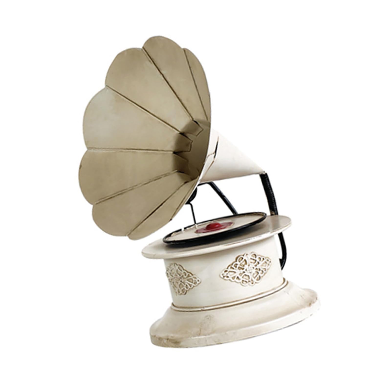 Gramophone vintage en métal pour une décoration de maison rétro unique