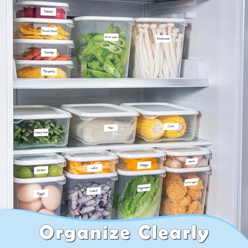 Homrelaxy 1400Pcs 1\"x2\" Blank Removable Freezer Labels, No Residue Food Labels, Waterproof & Oil-Resistant & Tear-Resistant Stickers for Food Containers, Jars, Pantry Organization