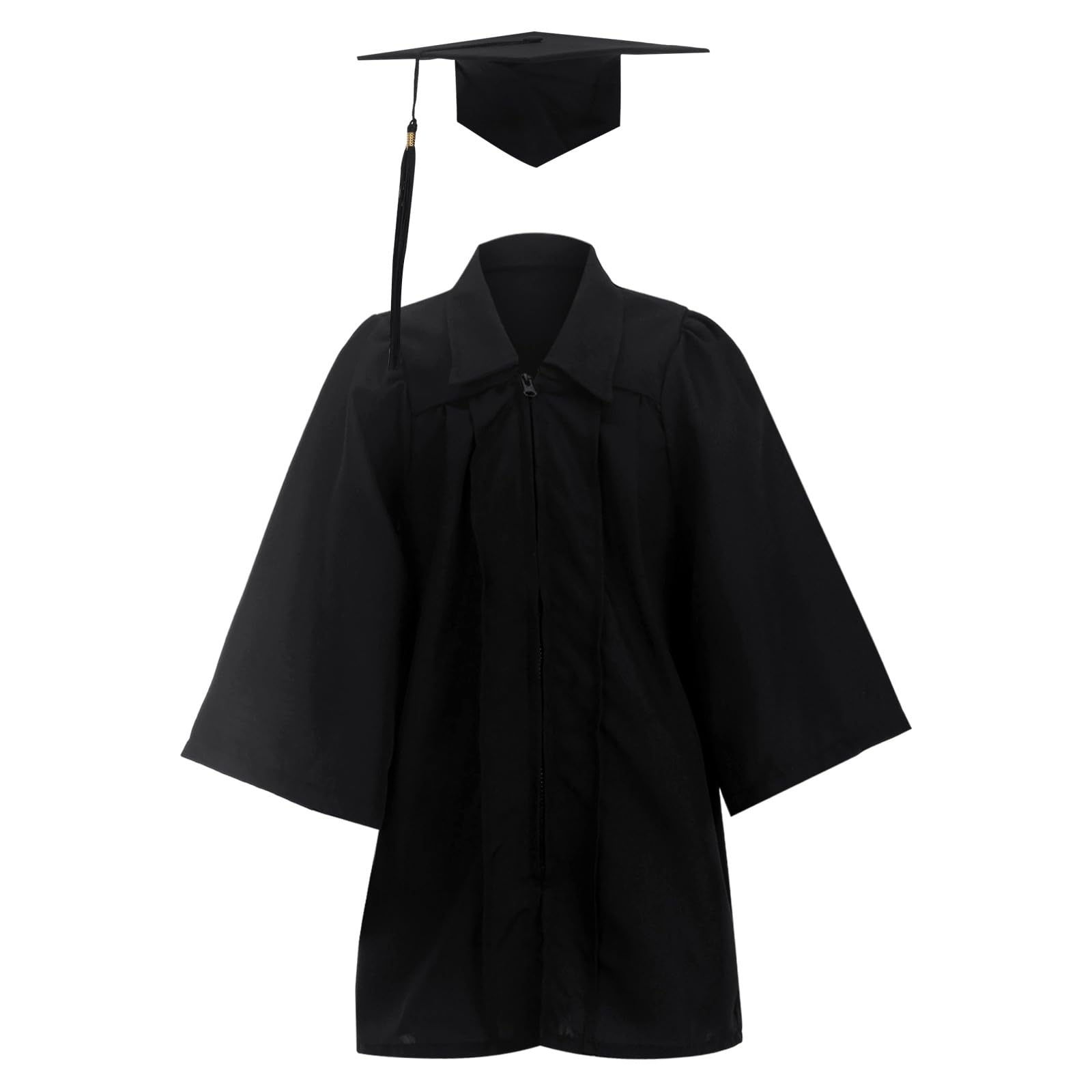 Kids Graduation Cap and Gown Set Unisex Kindergarten Preschool Graduation Outfit for Boys and Girls Fancy Dress Bachelor Robe Stage Performance School Ceremonies Costume Age 2-12 Years