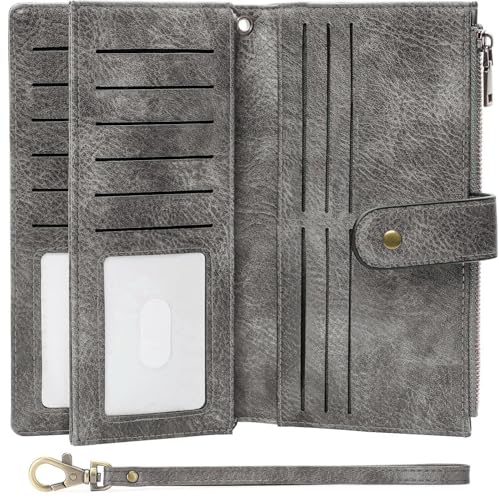 Image of GOIACII Women's Wristlet Wallet Grey