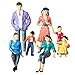 Yamix 80Pcs Model Trains Architectural 1:25 Scale Painted Figures G Scale Sitting and Standing People for Model Railway Trains Garden Railroad