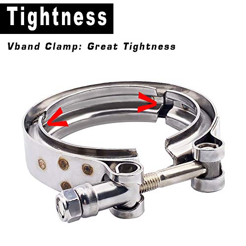SPELAB 3.0\" V-Band Cast Turbo Elbow Downpipe Adapter 304 Stainless Steel for T3 T4 Flange Turbocharge (1) - Thumbnail 4