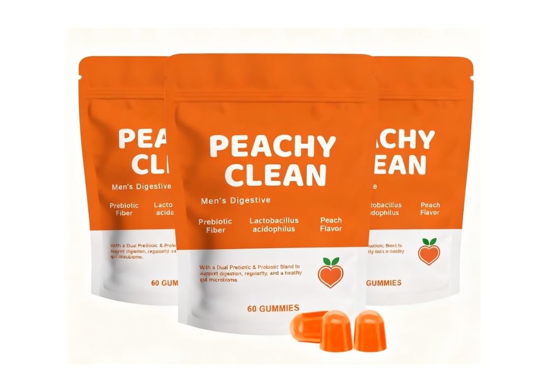 Peachy Clean Prebiotyk dla mężczyzn, 60 sztuk, wspomaga trawienie i jelita,3PCS