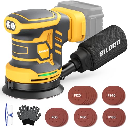 Cordless Random Orbital Sander Compatible for Dew 20V Max, 5-Inch Brushless Orbit Sander with 19000...