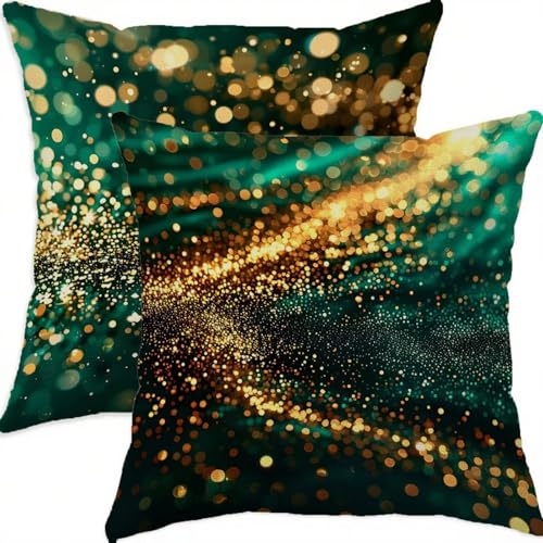 Housse coussin 65x65cm imperméable anti-tache lin vert vintage - 2