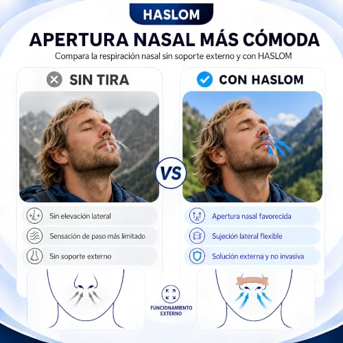 Miniatura 4 de Tiras Nasales Para Dormir Antirronquidos Deportivas - Haslom - Tiritas Nariz Respirar Mejor Tira Nasal Dilatador Nasal Nose Strips Nasal Strips Anti Ronquidos - 50 Unidades