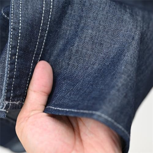 Chaqueta vaquera para hombre manga larga azul miniatura 2