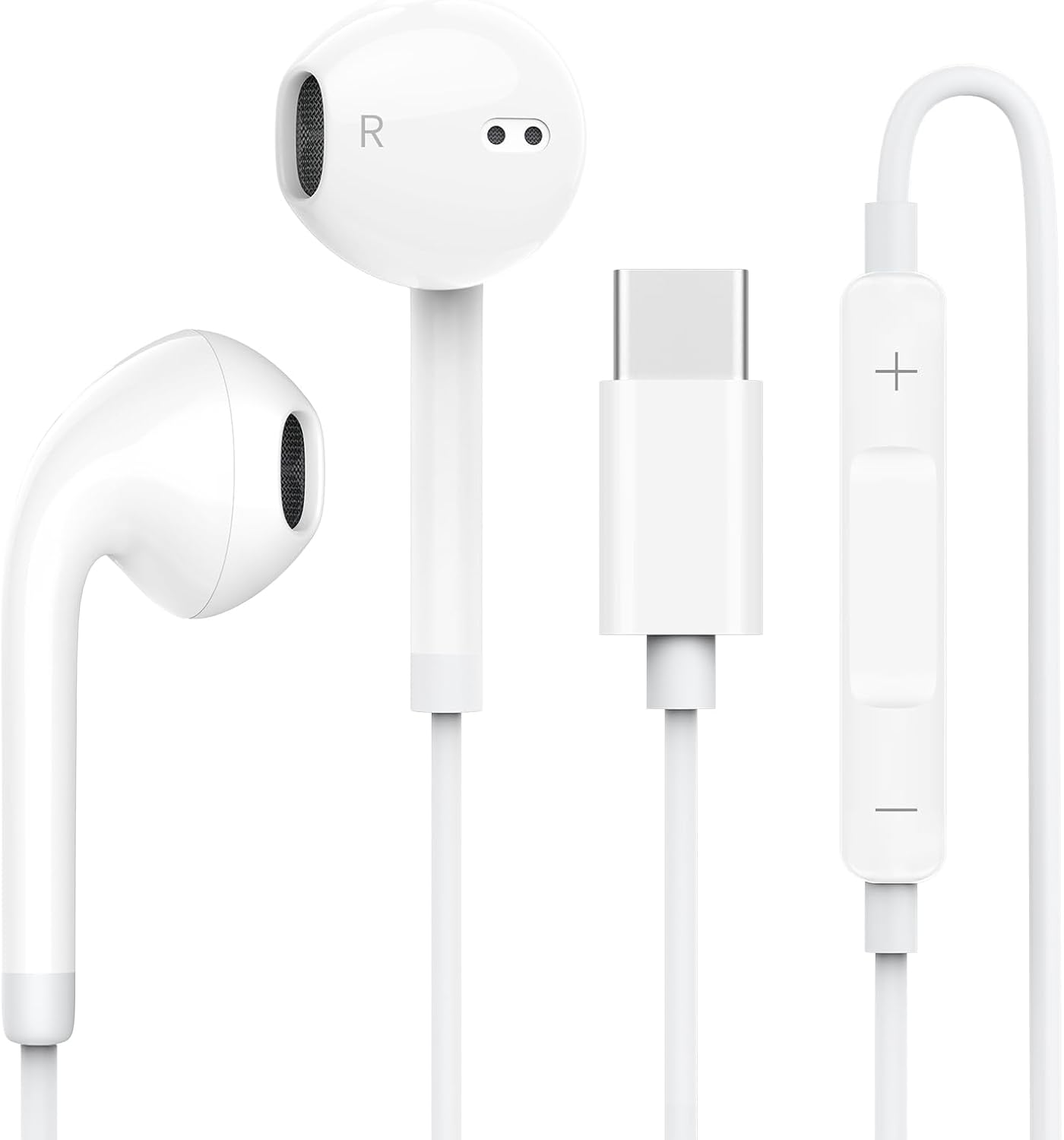 USB C Headphones for iPhone 17 16 15, Wired Headphones USBC for iPad Pro Air Mini, iPad 10th, MacBook, Type C Earbuds for Samsung, Google Pxiel, Earphones for Lenovo, Dell, Microphone, Volume Control USB C Headphones for iPhone 17 16 15, Wired Headphones USBC for iPad Pro Air Mini, iPad 10th, MacBook, Type C Earbuds for Samsung, Google Pxiel, Earphones for Lenovo, Dell, Microphone, Volume Control