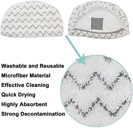 Miniatura 2 de Paquete de 10 almohadillas de repuesto para trapeador de vapor Bissell Powerfresh serie 1940 1440 1544 1806 2075, modelo 19402 19404 19408 1940a