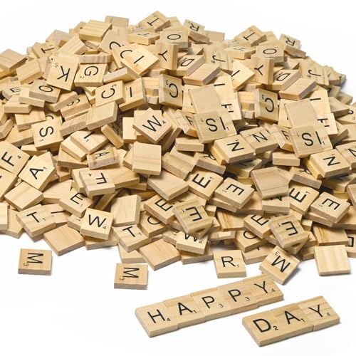 1200 piezas letras de madera para manualidades