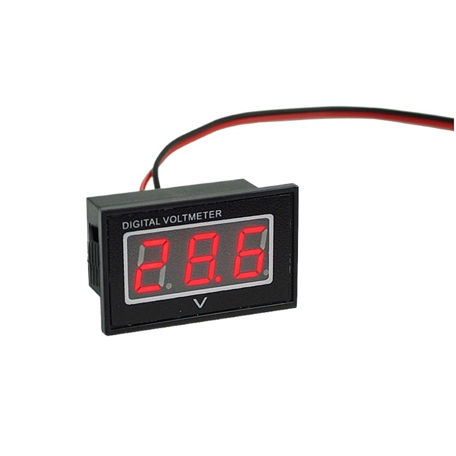 Voltmètre numérique 2,5-30V CC V40D avec protection inversion polarité affichage rouge
