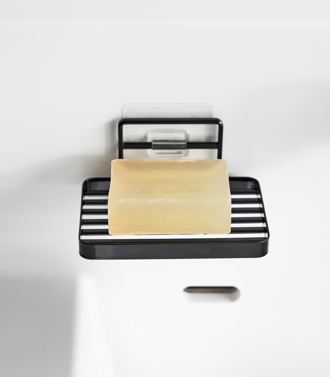 YAMAZAKI Soap Dish, Alloy Steel, Black, 8.5 x 12 x 7.8 cm - Image 4