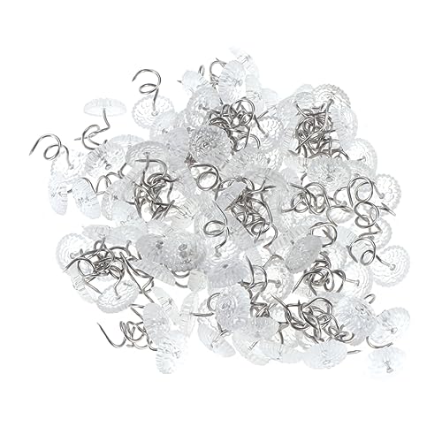 PERSELOSO 100 Pezzi Chiodi per Tappezzeria Antiscivolo Trasparente e Resistente per Copriletti e Tovaglie Facili da Usare Mantengono Segni