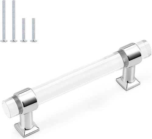 Probrico Paquete de 15 tiradores de gabinete de cocina de 3-34 pulgadas, manijas de gabinete de cocina cromadas pulidas, aleación de zinc con pomos