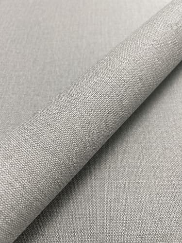 Newroom Papier Peint Intissé Gris Aspect Lin - Moderne Uni Structure Textile pour Salon Chambre Cuisine Salle de Bain