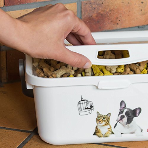 CURVER Leckerli- und Futterdose für Tiere, 3 l, Hund & Katze, 25,7 x 17,7 x 11,3 cm, Weiß