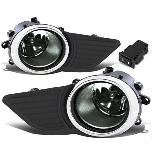 Auto Dynasty Fog Lights Assembly Compatible with 2011-2017 Sienna Front Bumper Driving Fog Lamps w/Switch and Bezel, Driver and Passenger Side, Smoked Lens 12 13 14 15 16