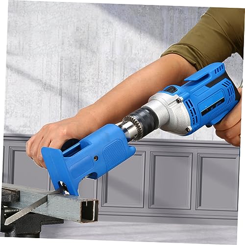 Scie-perceuse alternative SHINEOFI outil modifié coupe métal PVC bleu - 4