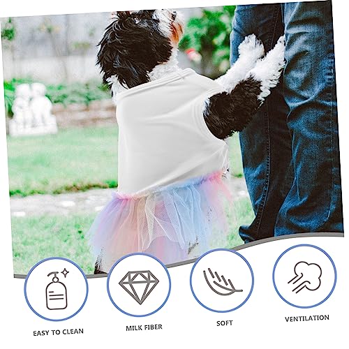 WOONEKY Roupas De Cachorro Para Meninas Roupas De Verão Vestidos Para Meninas Vestido De Seda Para C