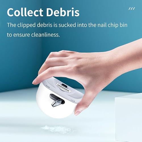 U ANNPER Automatic Electric Nail Clipper with Nail Scraps Storage USB Rechargeable Safety Fingernail Trimmer for Seniors Children Kids and Caregivers