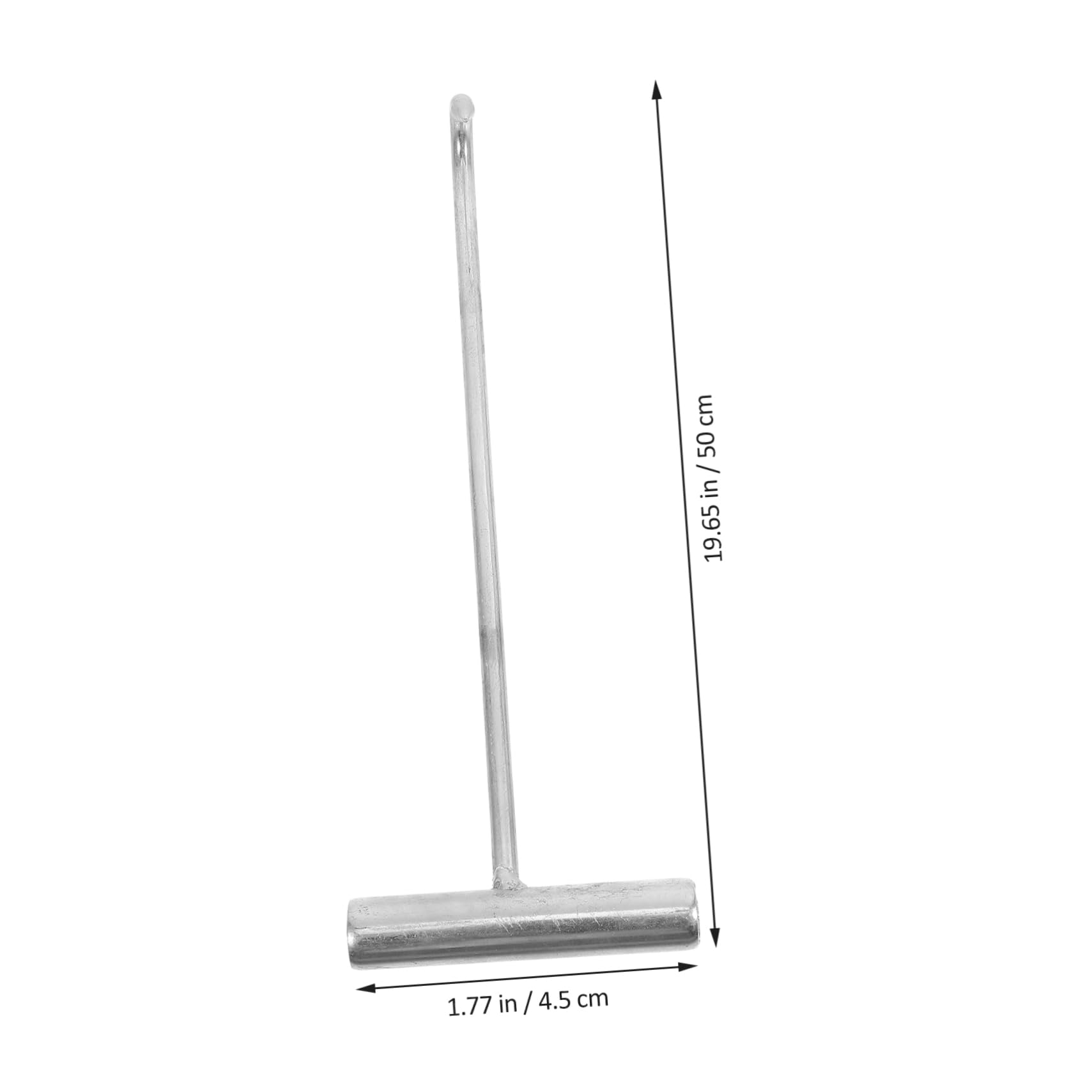 SOLUSTRE Manhole Cover Hook Manhole Cover Lifter Hook Moving Tools Hanging Trampoline Ceiling Hooks Heavy Duty Well Tool Hook Tank Heavy Duty Spring Rod Puller Stainless Steel Silver