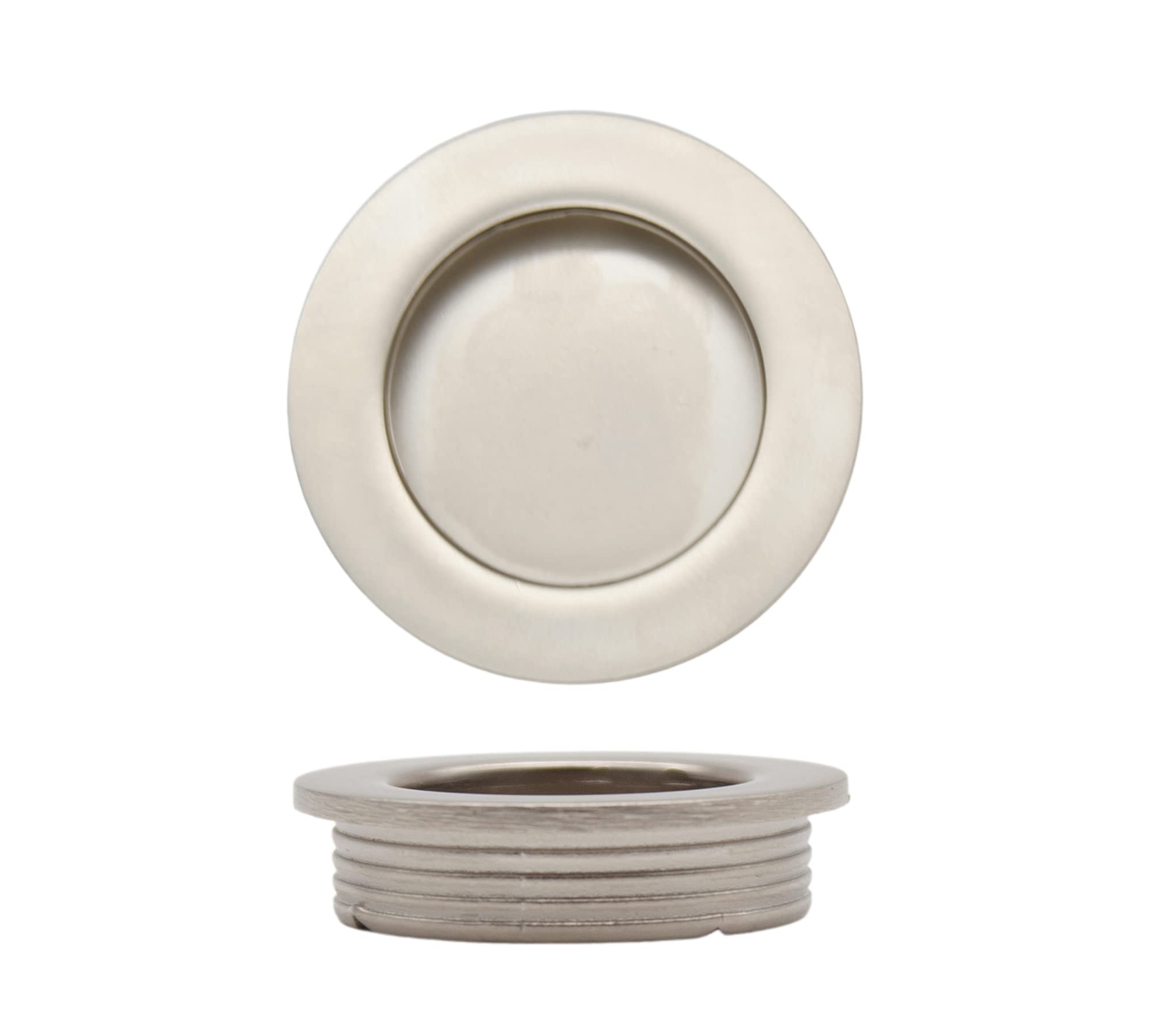 DOJA Barcelona | Poignée Porte Coulissante | 6 Poignee Ronde Encastrable | 40,5mm*10mm | Zinc-Aluminium | Poignee Porte Blanc Pour Poignee De Meuble Cuisine, Poignée De Porte, Tiroir Coulissant