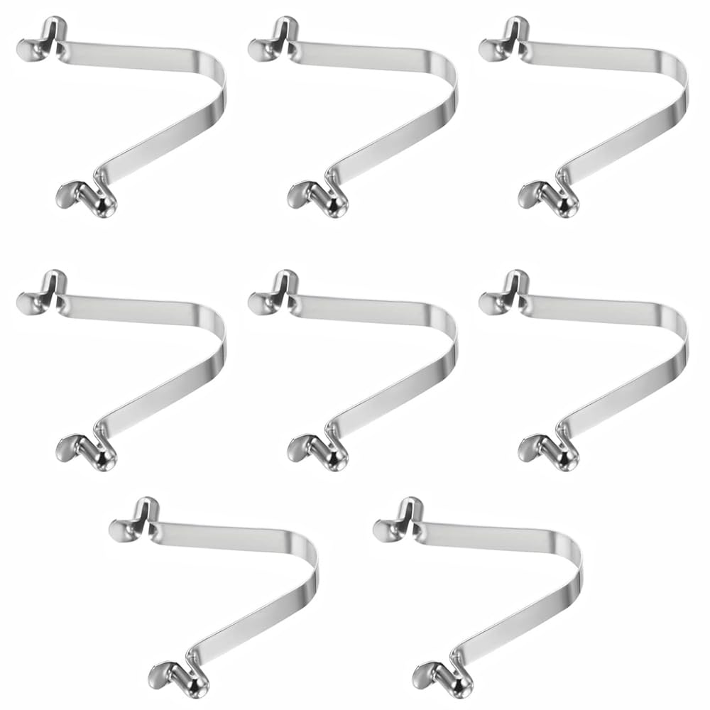 tooloflife 8PCS Caravan Awning Pole Clips, 6mm Double Button Spring Fasteners (V-Shape), Replacement Locking Pins for Gazebo Frames, Tents and Telescopic Tubes