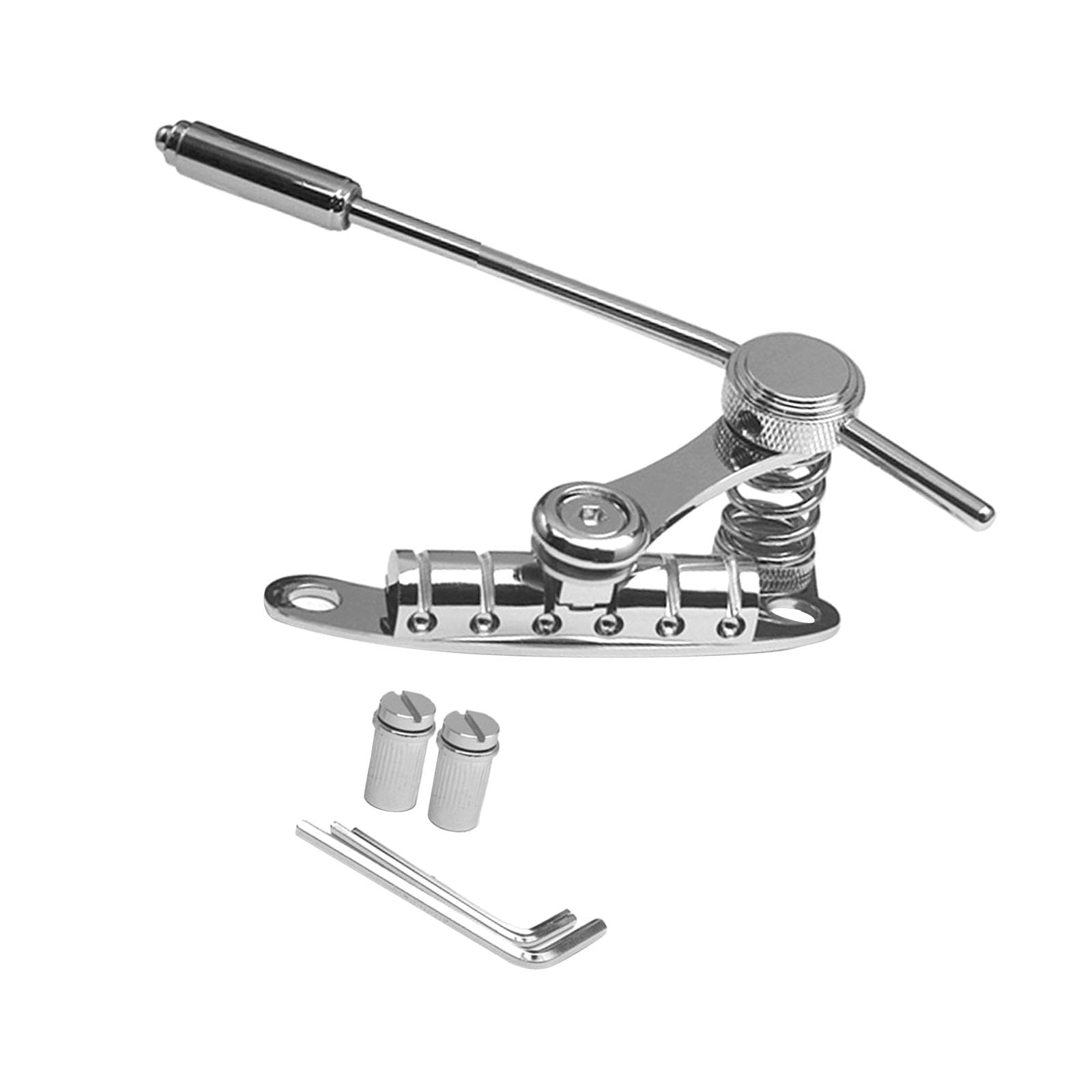 Badiman Guitar Tremolo Bridge Metal Tailpiece Tremolo Electric Guitar Bridge Stop Bar for Replace, Argent