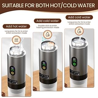 SOPPY Machine à café portable machine à expresso de camping, machine à café à capsules Expresso Cafetière Rechargeable Chauffage Rapide, compatible avec café moulu et capsules de café, Gris