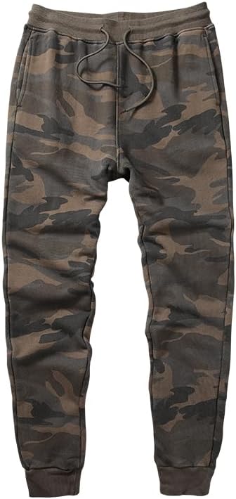 Men's Cotton Yoga Sweatpants Athletic Lounge Pants Open Bottom Casual Sweatpant for Men with Pockets