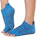 Toesox Women's Low Rise Half Grip Non-Slip for Ballet, Yoga, Pilates, Barre Toe Socks, Calze Donna, Lapis, M