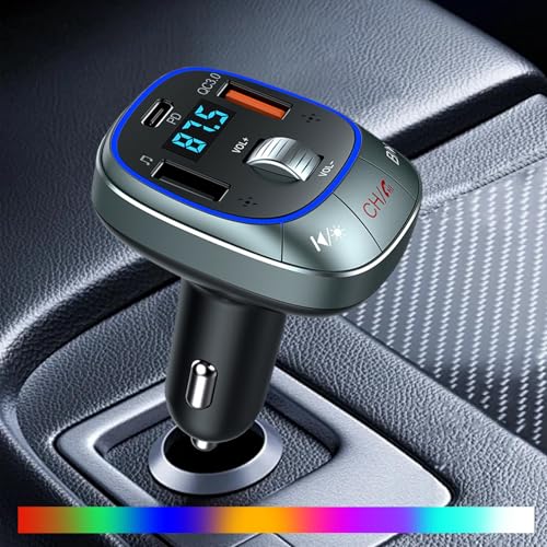 Transmetteur FM sans fil voiture éclairage d'ambiance pour trajets