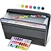 Sooez Expanding File Folder with Sticky Labels, 13 Pocket Accordion File Folder Document Organizer Expanding Zip File Folder with Zipper Closure,Letter A4 Paper Document Accordion Folder, Black