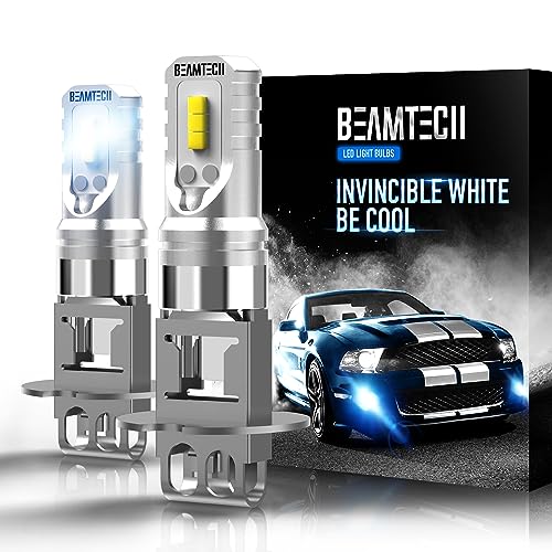 Beamtech H3 Led Fog Light Bulb,Csp Chips 800 Lumens 6500K Xenon White Extremely Bright Of 2 cover