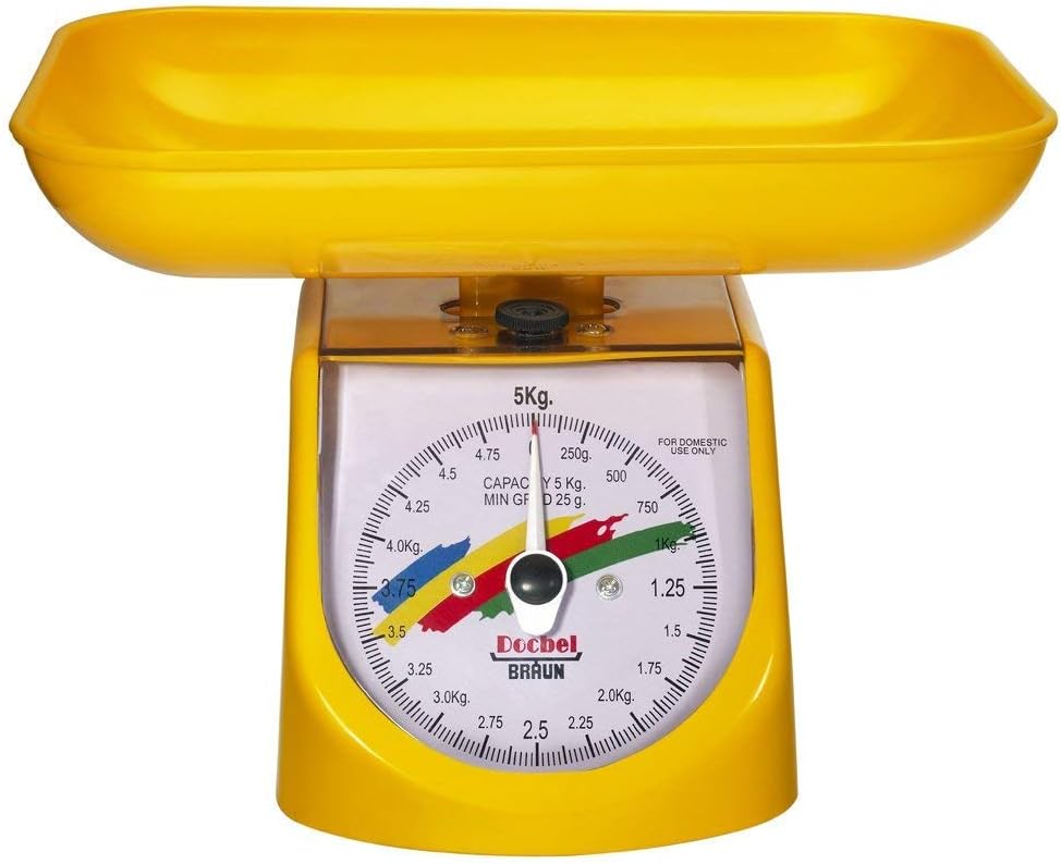 REXBURG Docbel Braun Household Kitchen Scale (Multicolour-5Kg)