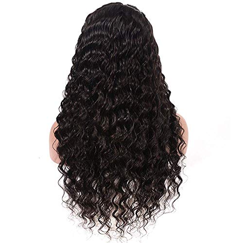 Perruque avant de lacet bouclée longue noire pour changer de style - 4