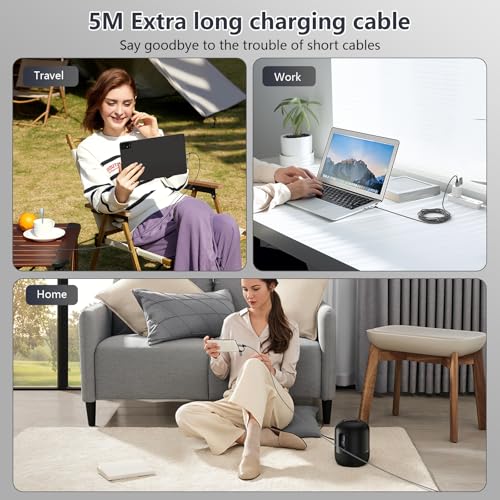 Cable USB C multi 4 en 1 de 5m: carga tu iPhone sin mover los muebles del salón 7
